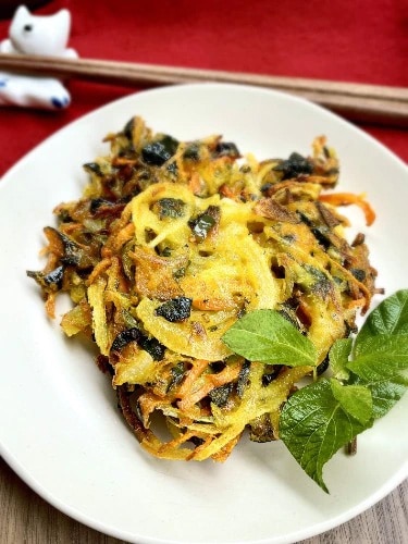 かぼちゃの皮のかき揚げ