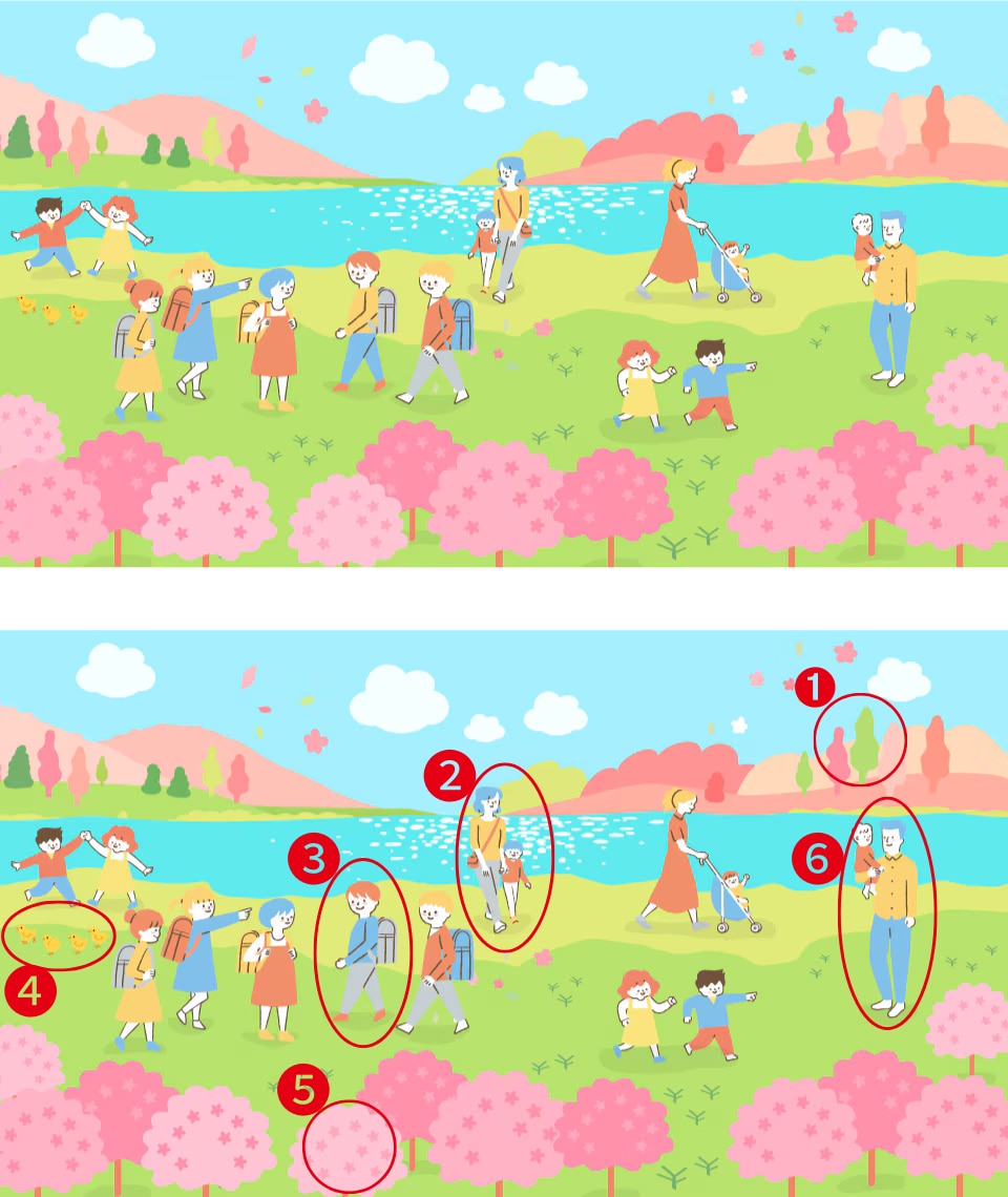 結果発表】チャレンジ企画！春のまちがい探し