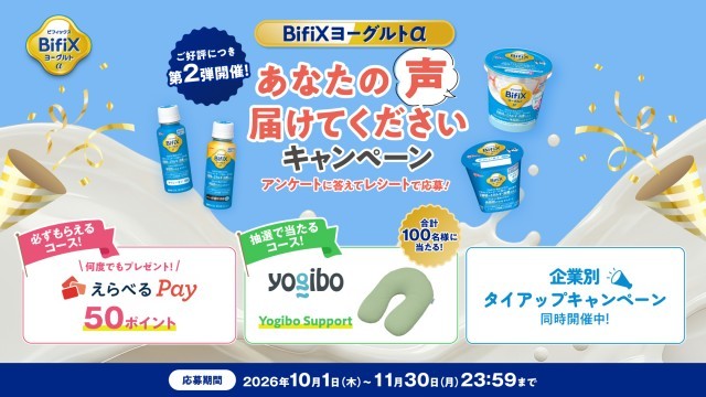 BifiXヨーグルトα　あなたの声届けてくださいキャンペーン