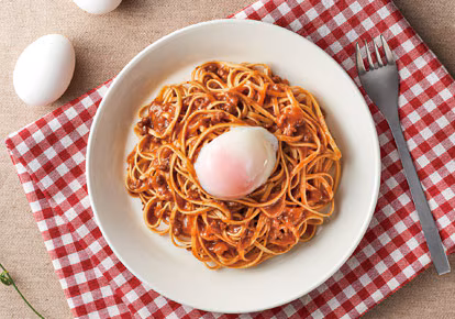 ボロネーゼ＋温泉卵