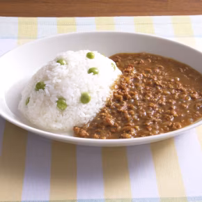 豆ごはんとひき肉の簡単キーマカレー