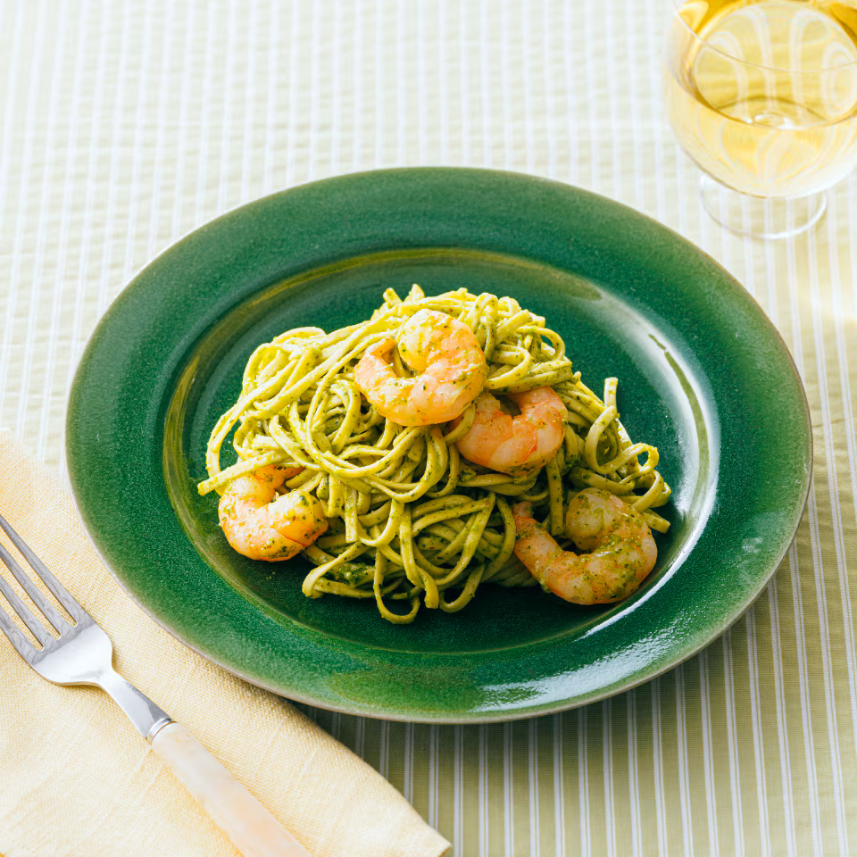 えびのジェノベーゼパスタ