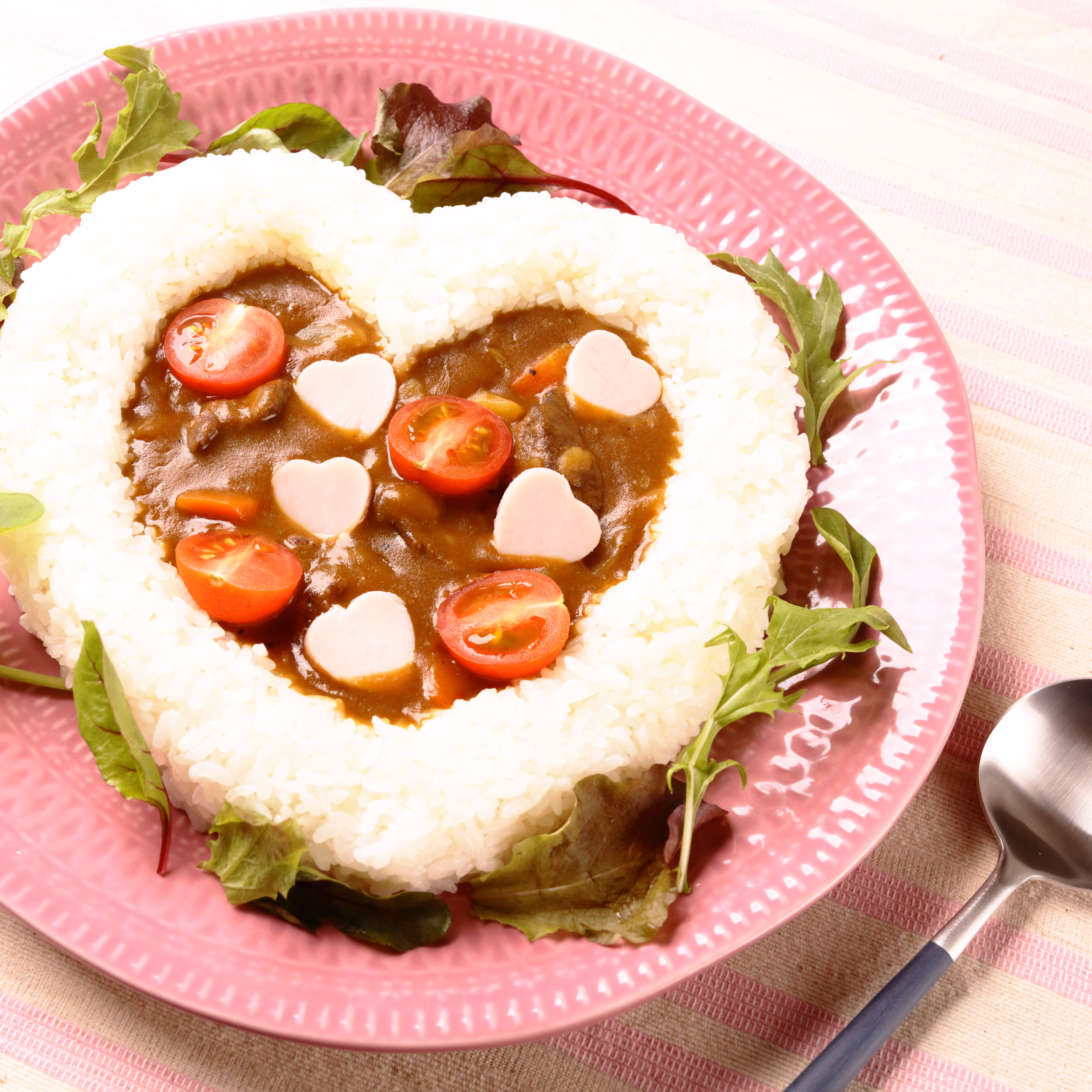 ハートのデコカレー